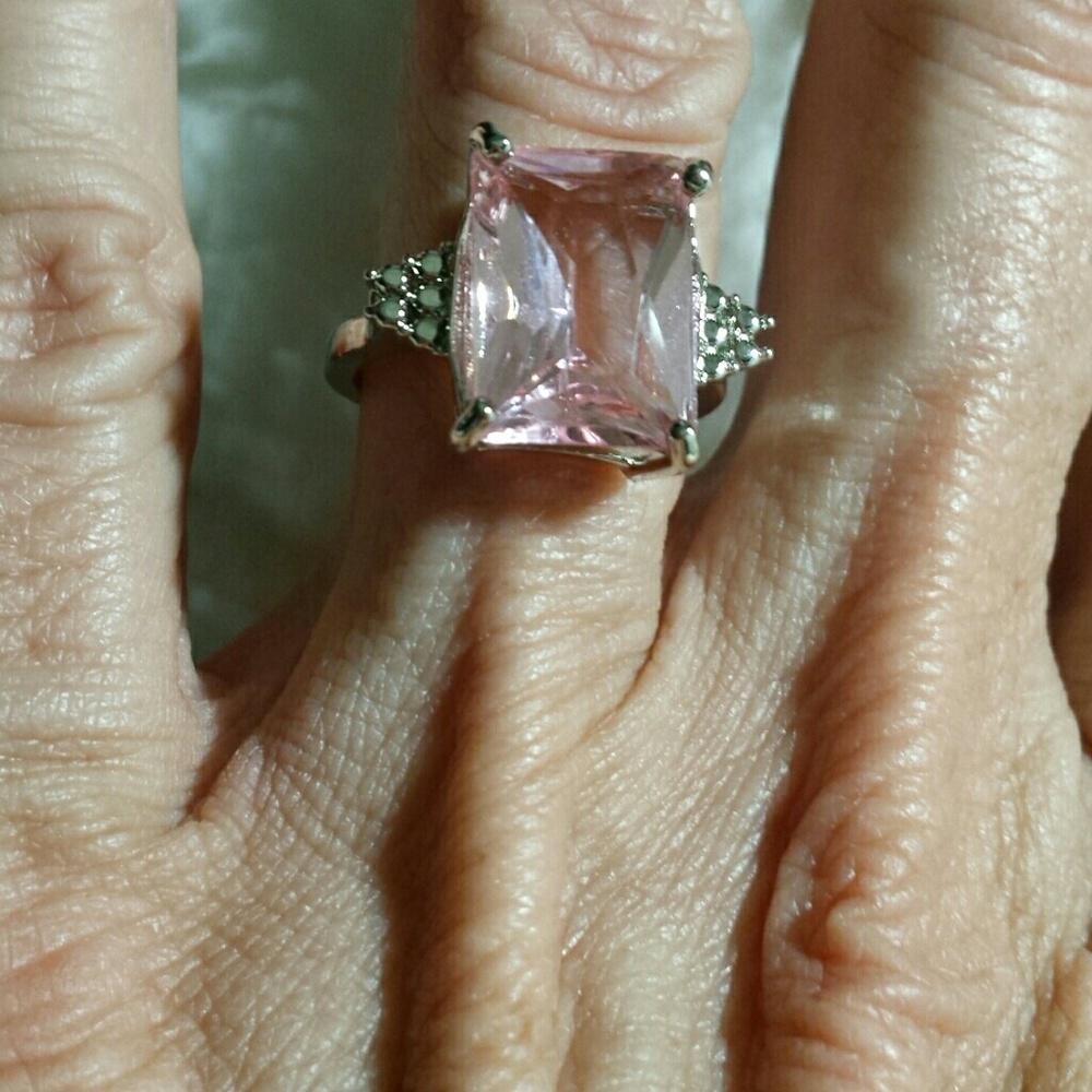 Pink stone ring